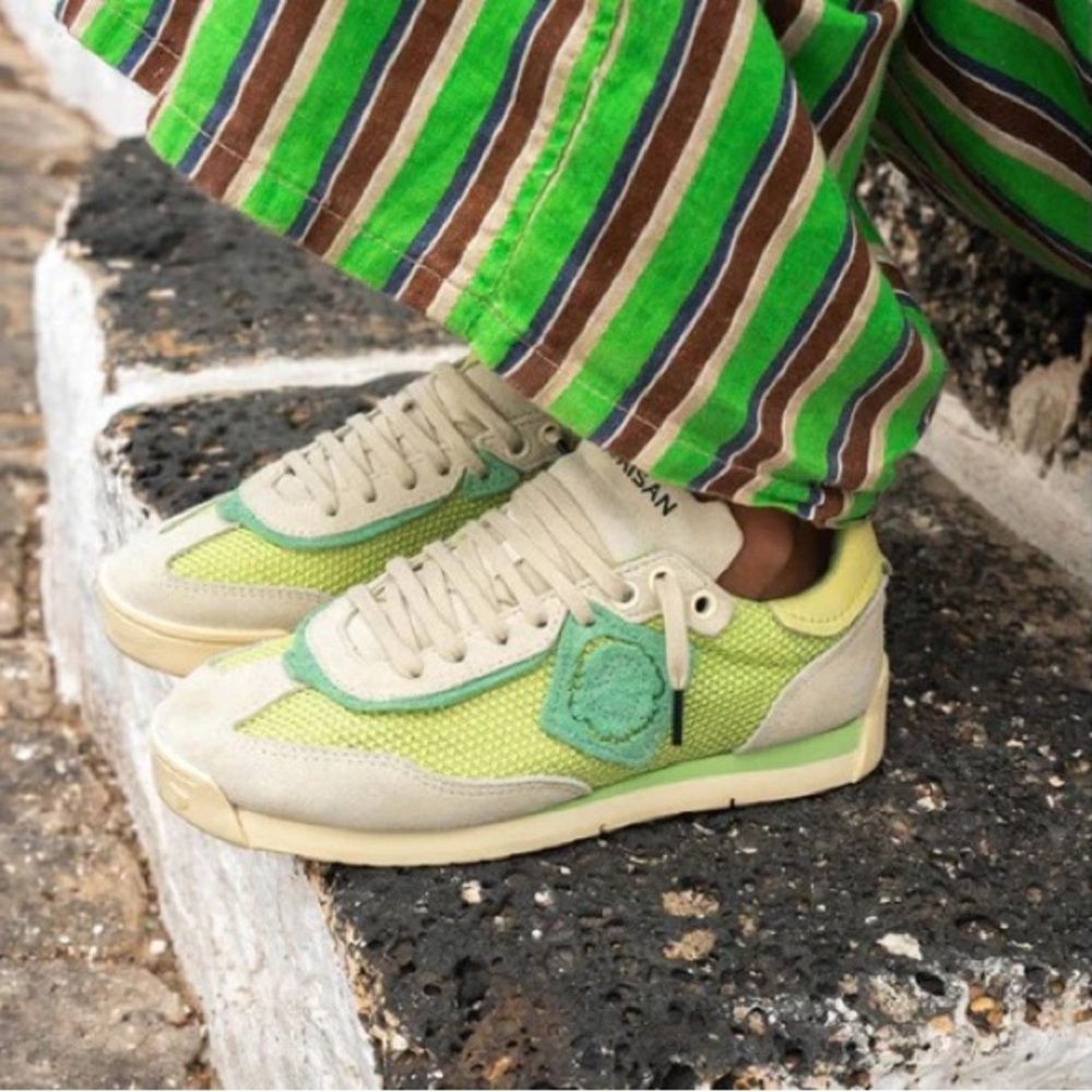NWT Satorisan Green and Cream Women’s Sneakers